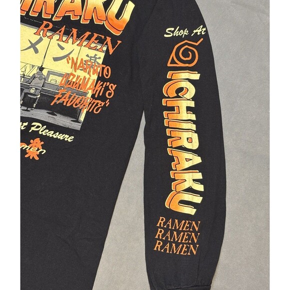 Naruto Shippuden Shirt Men Medium Long Sleeve - Ichiraku Ramen Shop Counter Logo - Picture 3 of 8